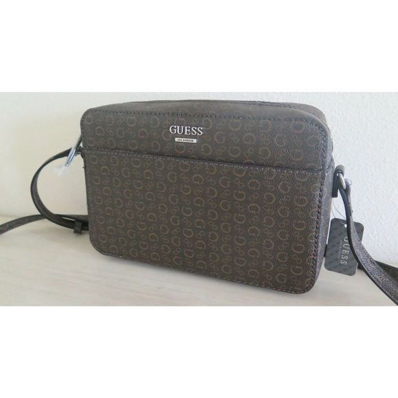 Guess SV750570 Campos Mini Natural Brown Signature Logo Crossbody Shoulder Bag - Picture 6 of 12